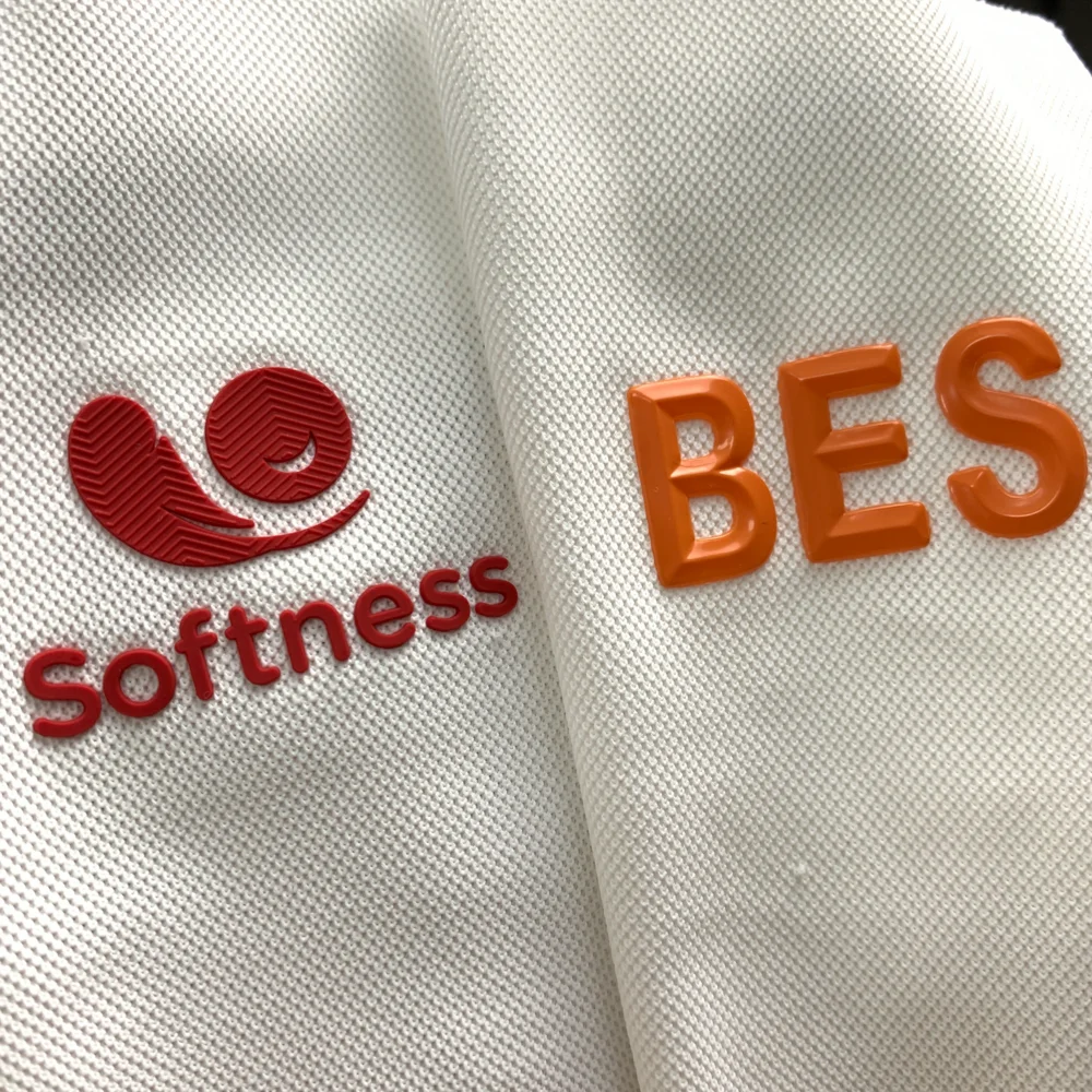 Custom Print 3D Logo Silicone Heat Transfer Printing Label For Garment Clothes DIY Thermal Transfer Hot Iron On Sticker