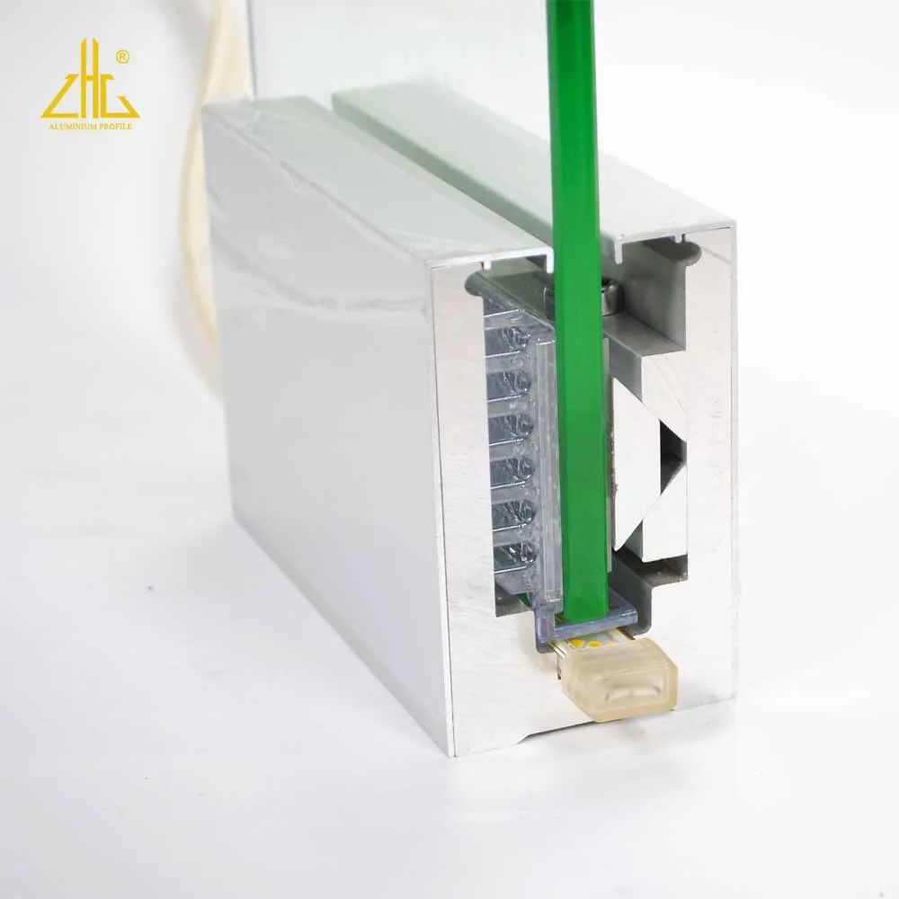 ZHONGLIAN Aluminum Profile 6063 Extruded Wood Grain glass Railing Spigot System for Balconies