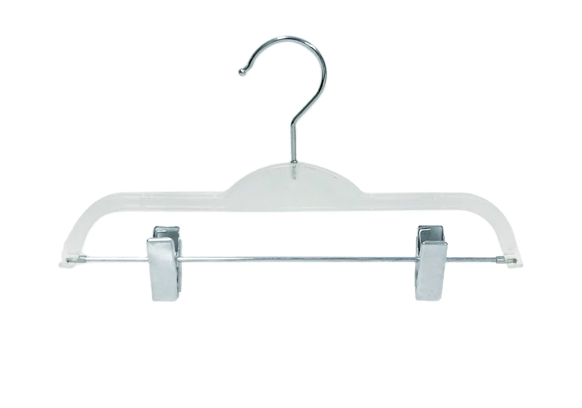High quality custom logo trouser hanger hanger with clip for garment display