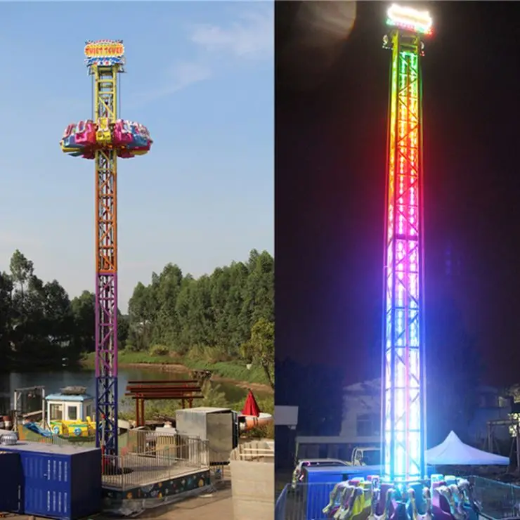 Other amusement park products 12 riders thrill hot sale good quality mini launch tower rides