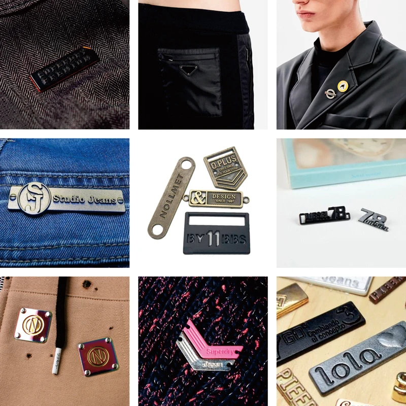 Factory Metal Metal USA Standard Environmental Custom Brand Name Engraved Clothing Zinc Alloy Tag Metal Logo Labels For Shoes