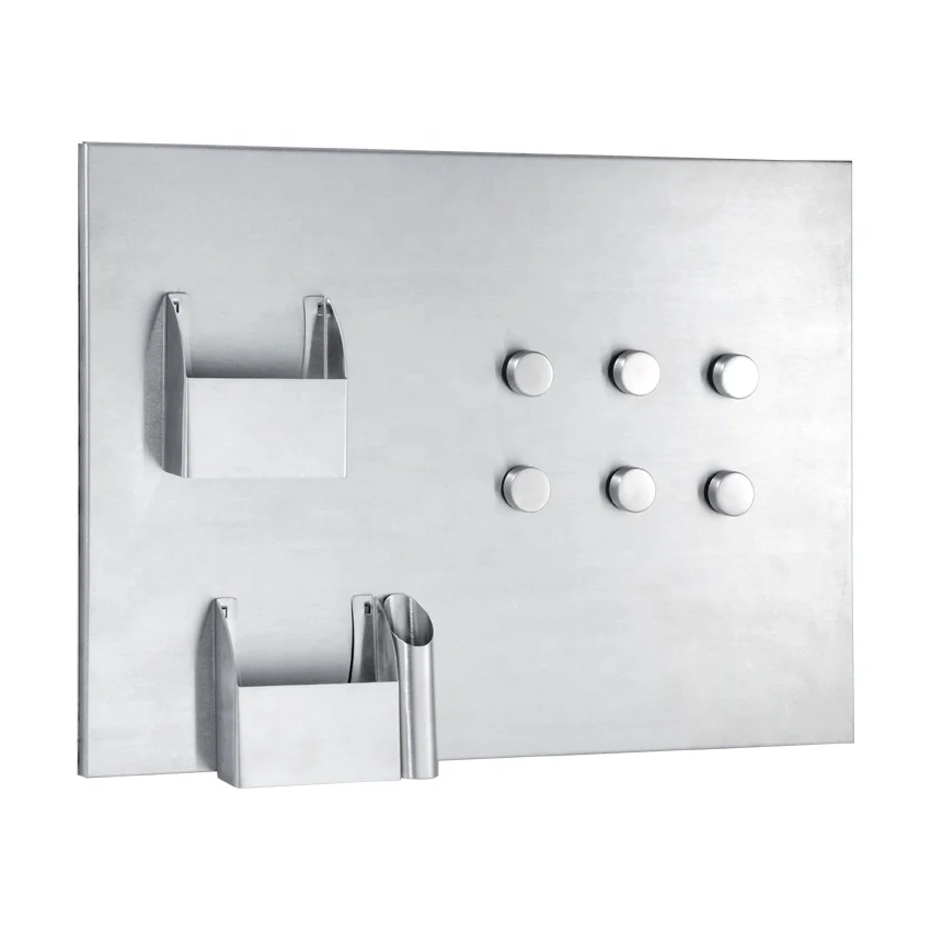 
Simple Design Stainless Steel Metal Office Memo Board Notice Board With Cork 