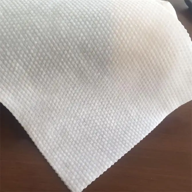 Embossed Spunlace Cleaning Tissue Parallel Cross Pearl Spunlace Nonwoven Fabric  for Washcloth Jumbo Rolls