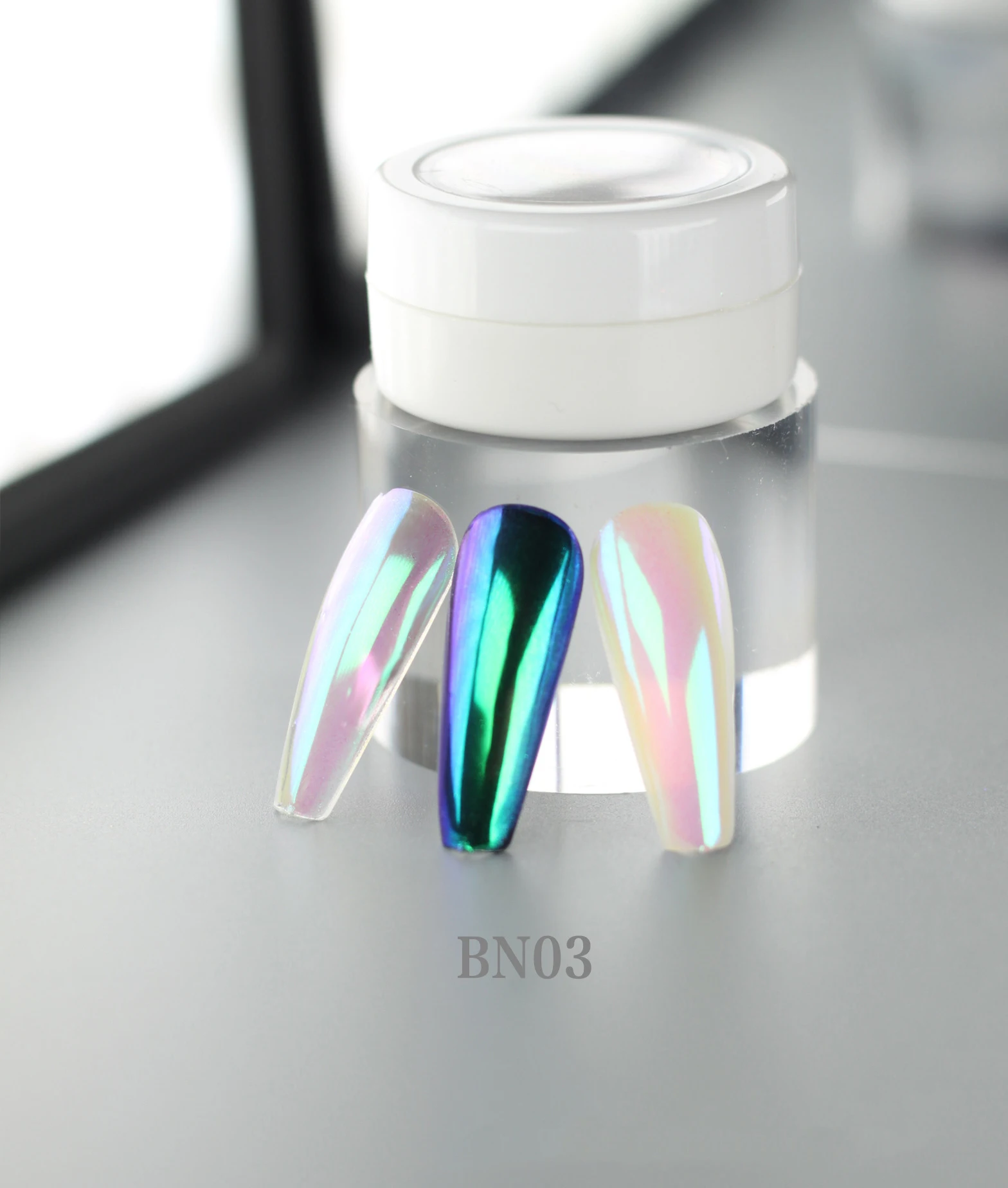 Professional 0.3g Nail Art Salon Chrome Pearl Nails Pigment Powder Chrome Nail Aurora Powder