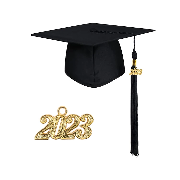 Matte Black Graduation Robe -Child Graduation Gown and Cap