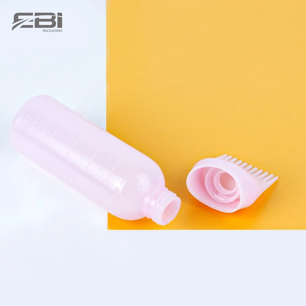 6oz Beauty Salon Hairdressing Tools Plastic Oil Applicator Bottle With Dispensing Dye Comb hair oil applicator