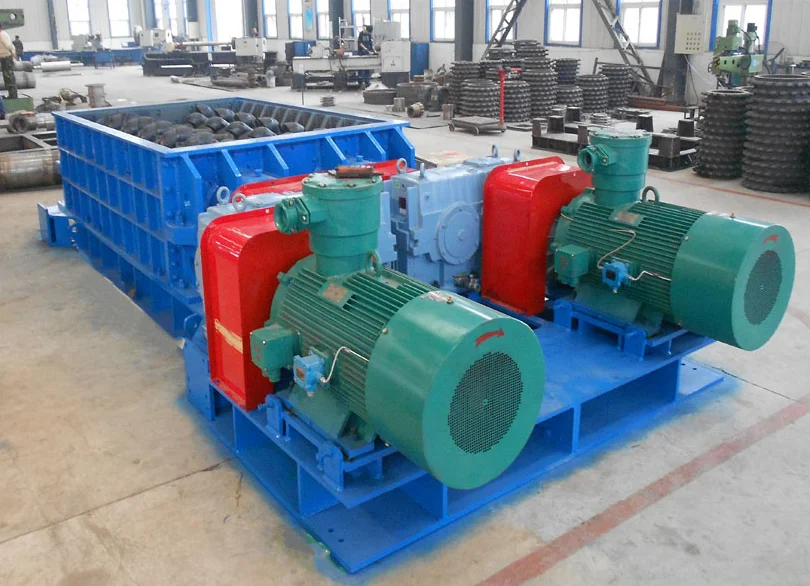 Automatic Lubrication Systems Twin Shaft Sizer For Coal Mining Coal Limestome Rock Crusher