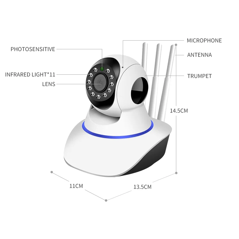 Vesafe 2mp Baby Cameras Security Wifi CCTV 1080P Two-way Audio HD Night Vision Ip Camara