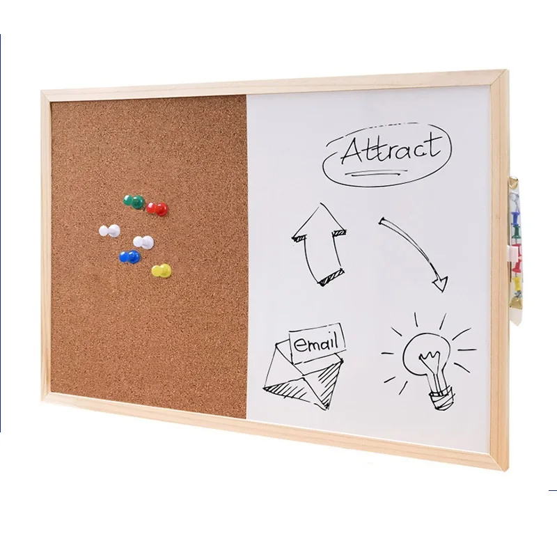 Combination Magnetic Whiteboard & Cork board, Combo White Board & Cork Board