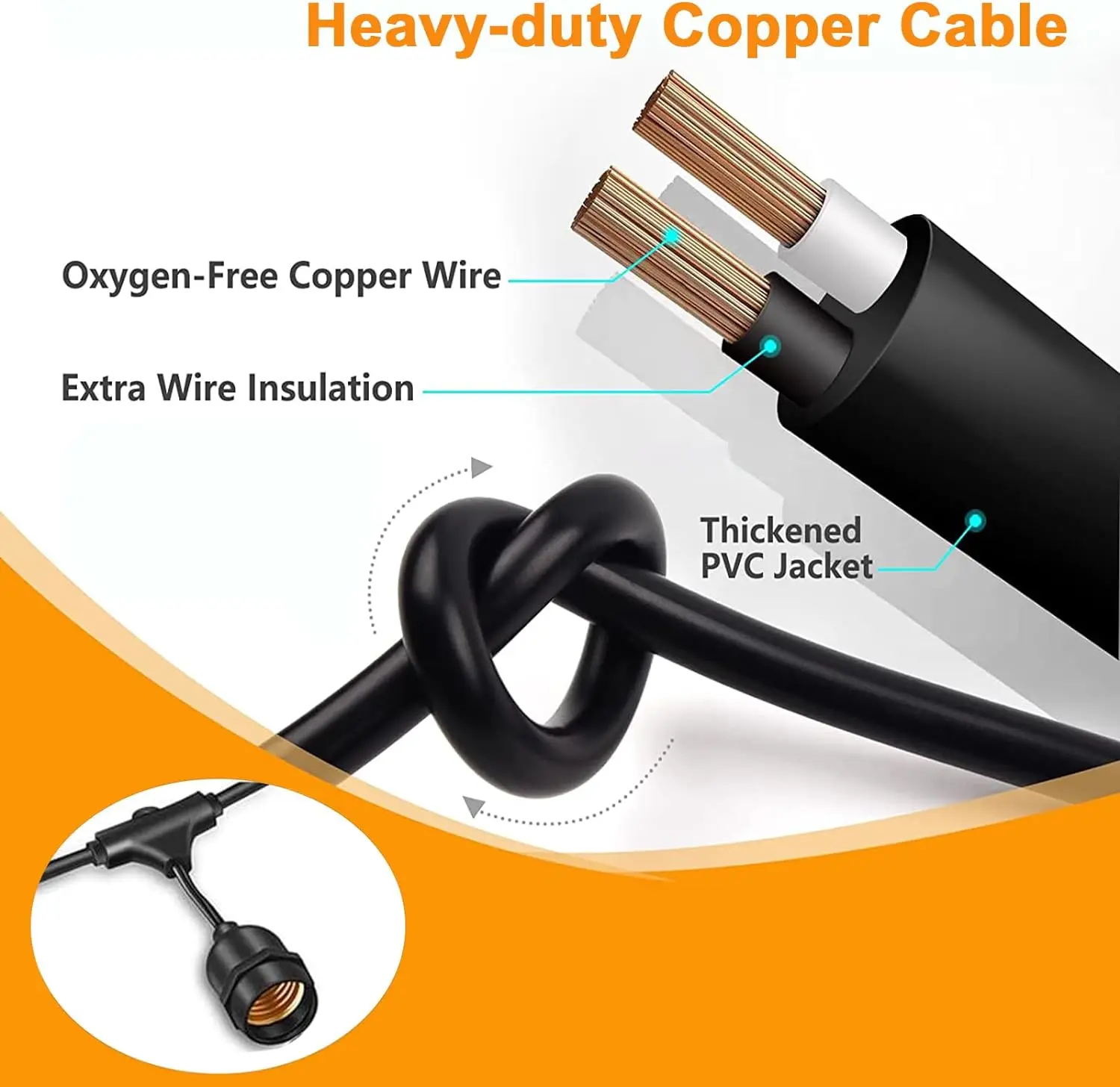 Ip65 Commercial Grade 48Ftt warm white Led Party FestoonLighting OutdoorS14 String Lights For Patio Garden Holiday Wedding Light