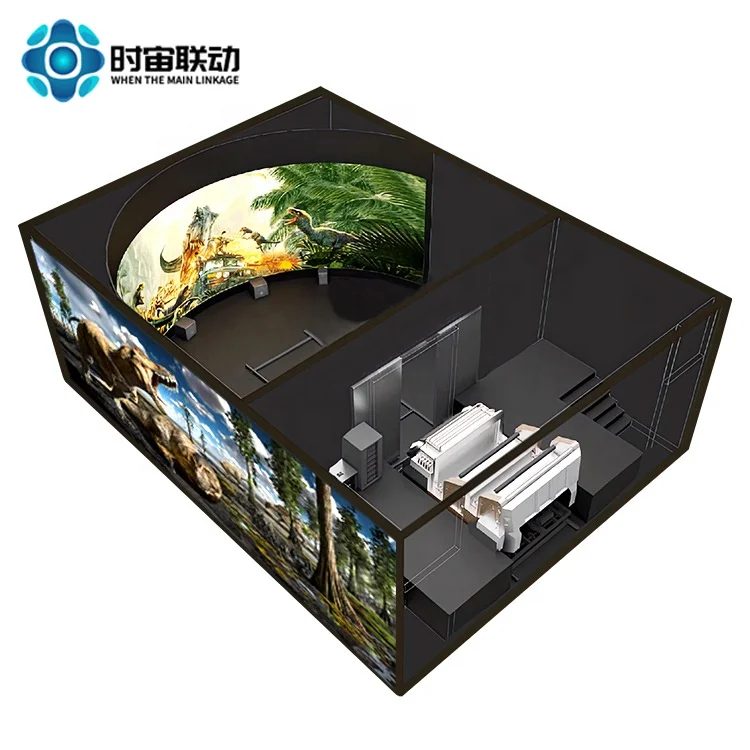 5D7D immersive space special effects cinema rail car seat body sensing aircraft naked eye cinema vr game machine