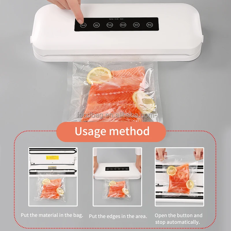 China Factory Home Tabletop Kitchen Appliances Fresh Automatic Seal Vaccum Saver Machine Heat Packing Food Vacuum Sealer