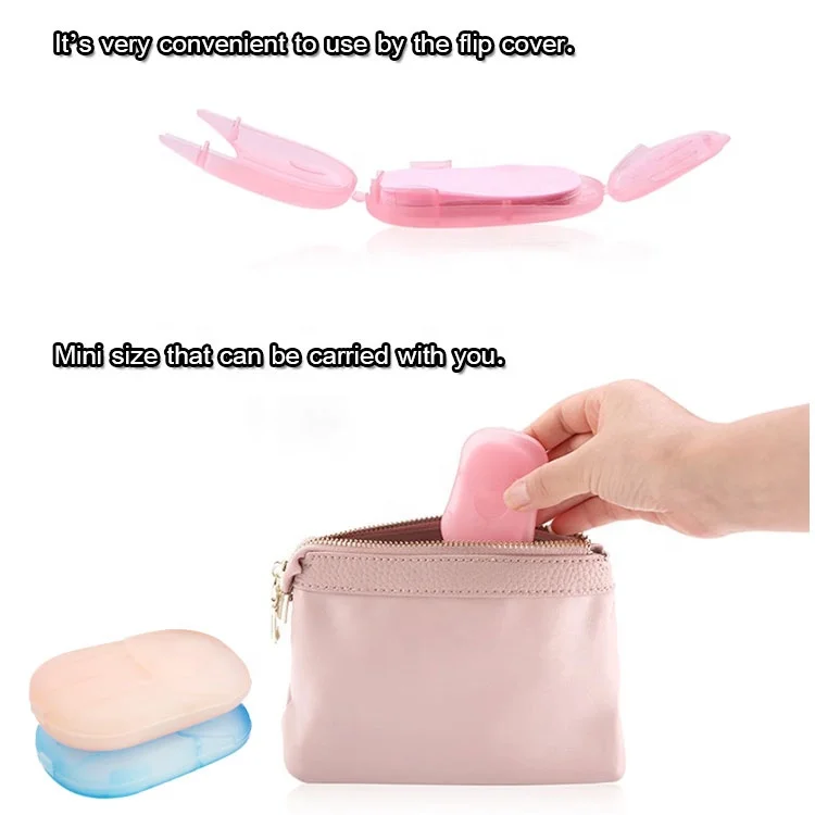 Hot Selling 20pcs/boxl Outdoor Travel Water Soluble Paper For Paper Soap With Casing