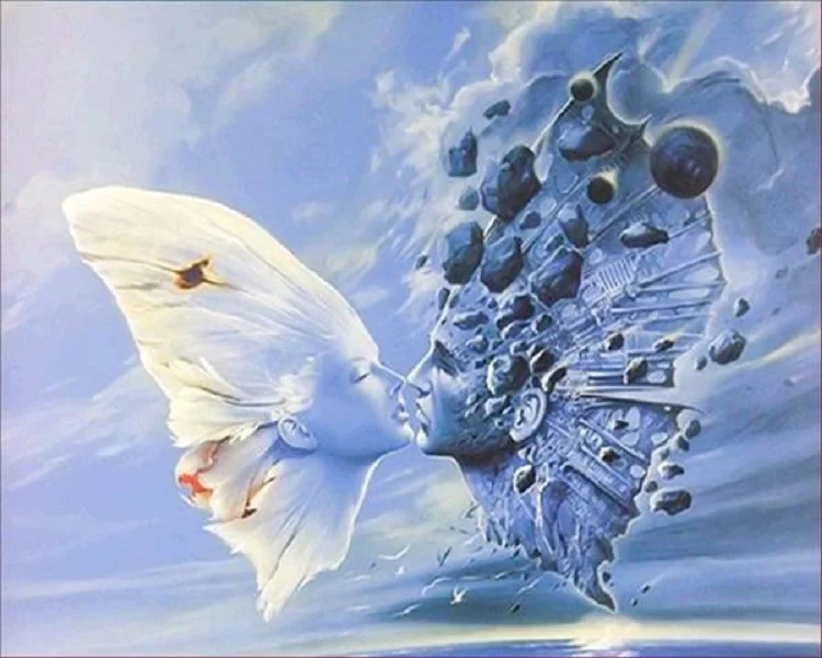 Cunzhen Customized 30*40cm Pd-7155 Fantasy Style Rhinestone Angel 3d Diamond Painting