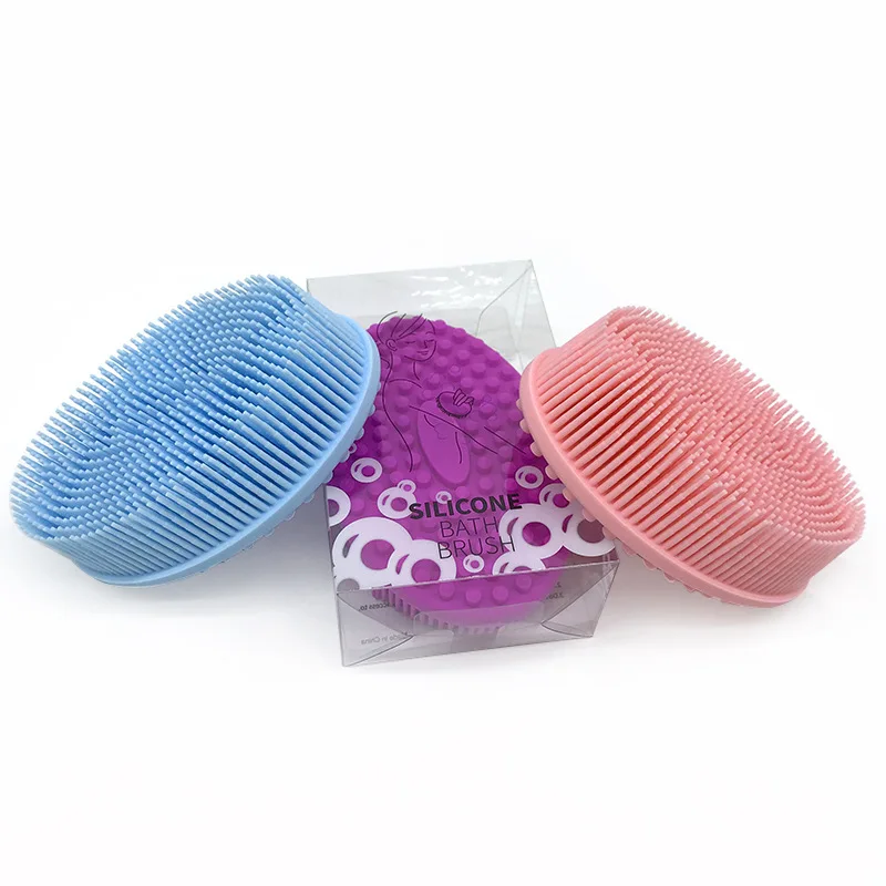 Soft Silicone Bath Body Brush Double Cleansing Hair Head Washing Comb Silicone Brush