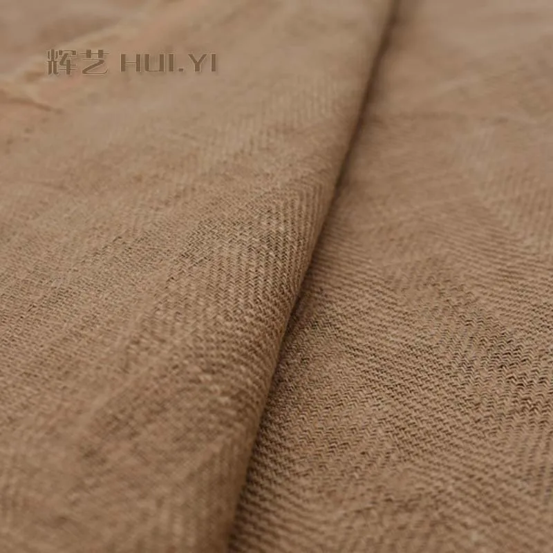 Manufacturers  wholesale heavyweight home textile spring autumn women men coat fabrics pure blend cotton linen fabric for cloth