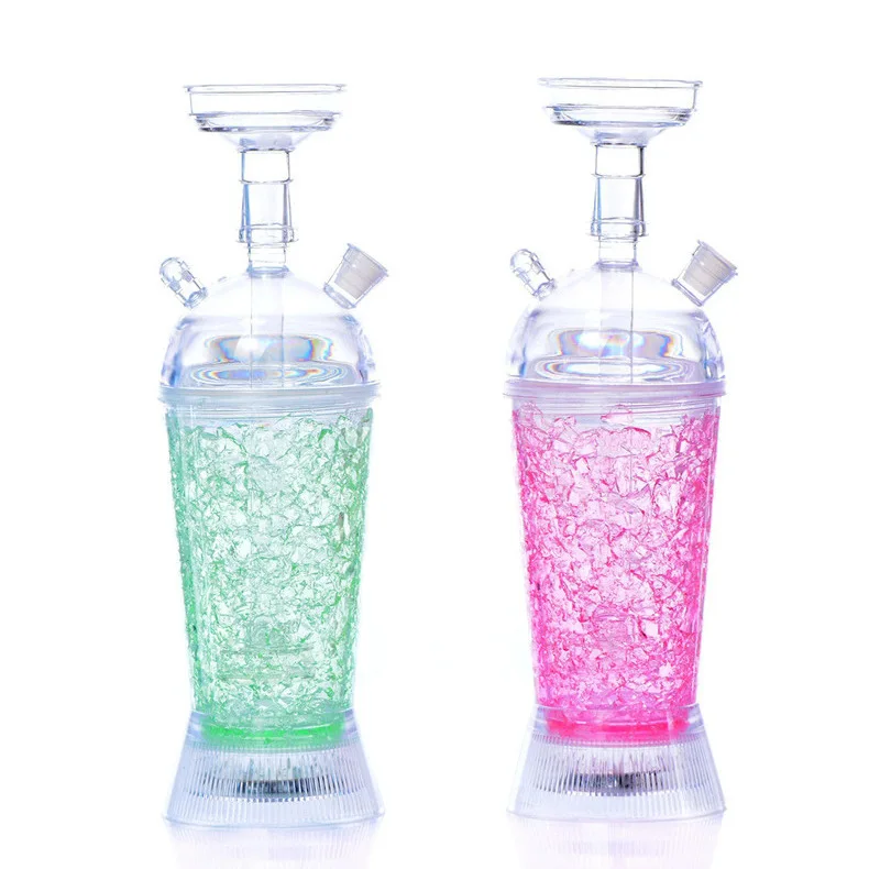 New Jelly Hookah Manufacturer Specializes In Acrylic Hookah Led Light Emitting Smoking Set Portable Car Shisha Cup Hookah