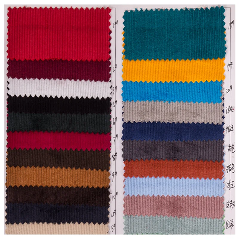 Hot sale custom soft microfiber knit pure cotton corduroy fabric price wholesale for garment