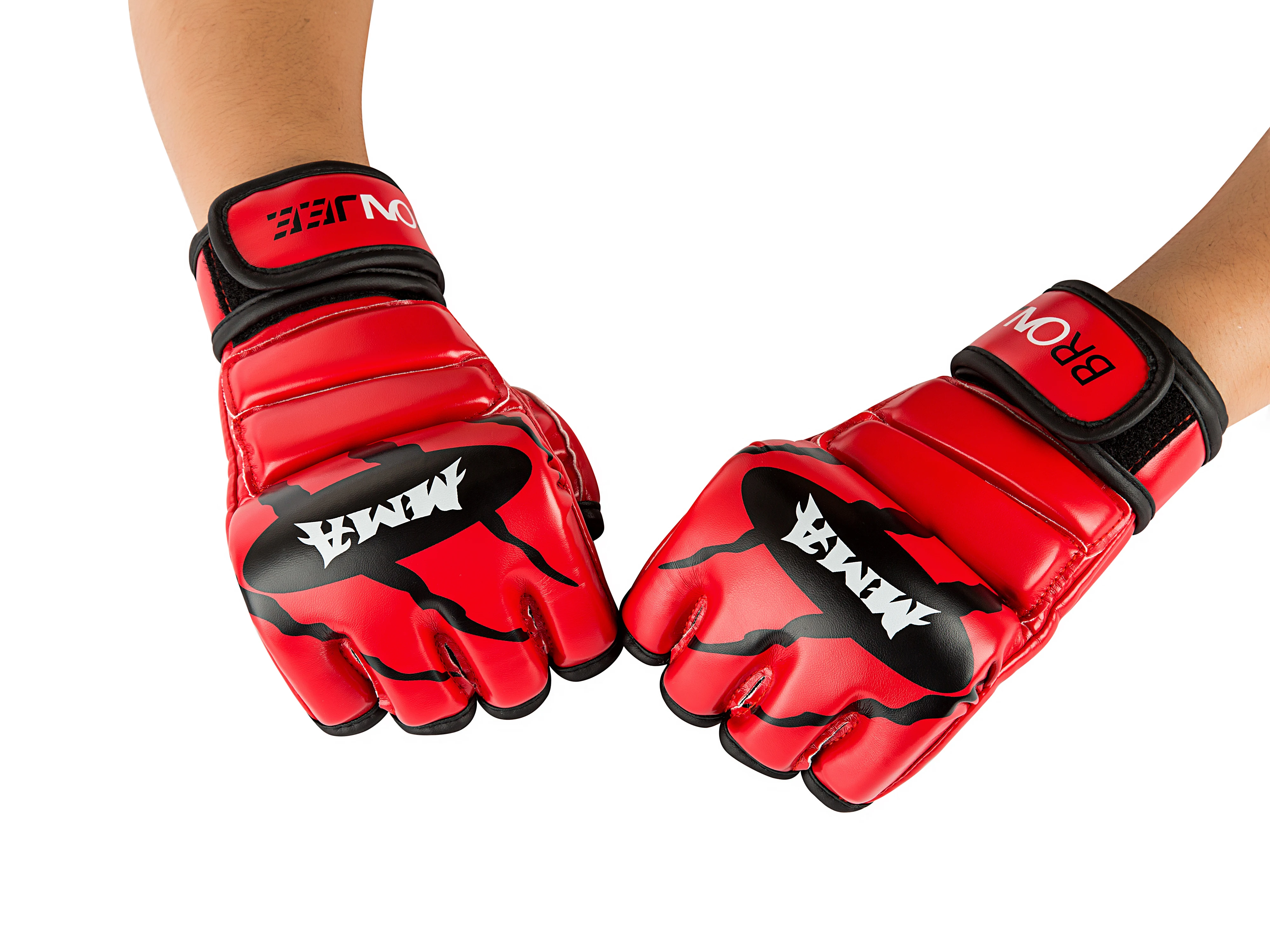 PU Leather MMA kicking UFC Sparring Grappling Fight Punch Mitts Training custom mma Glove