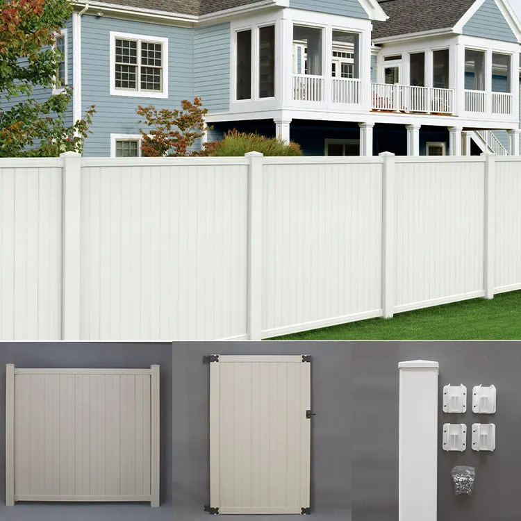 6X8 Ft White Color Plastic Pvc/Vinyl Cheap Panel Privacy Fence Panels For Sale