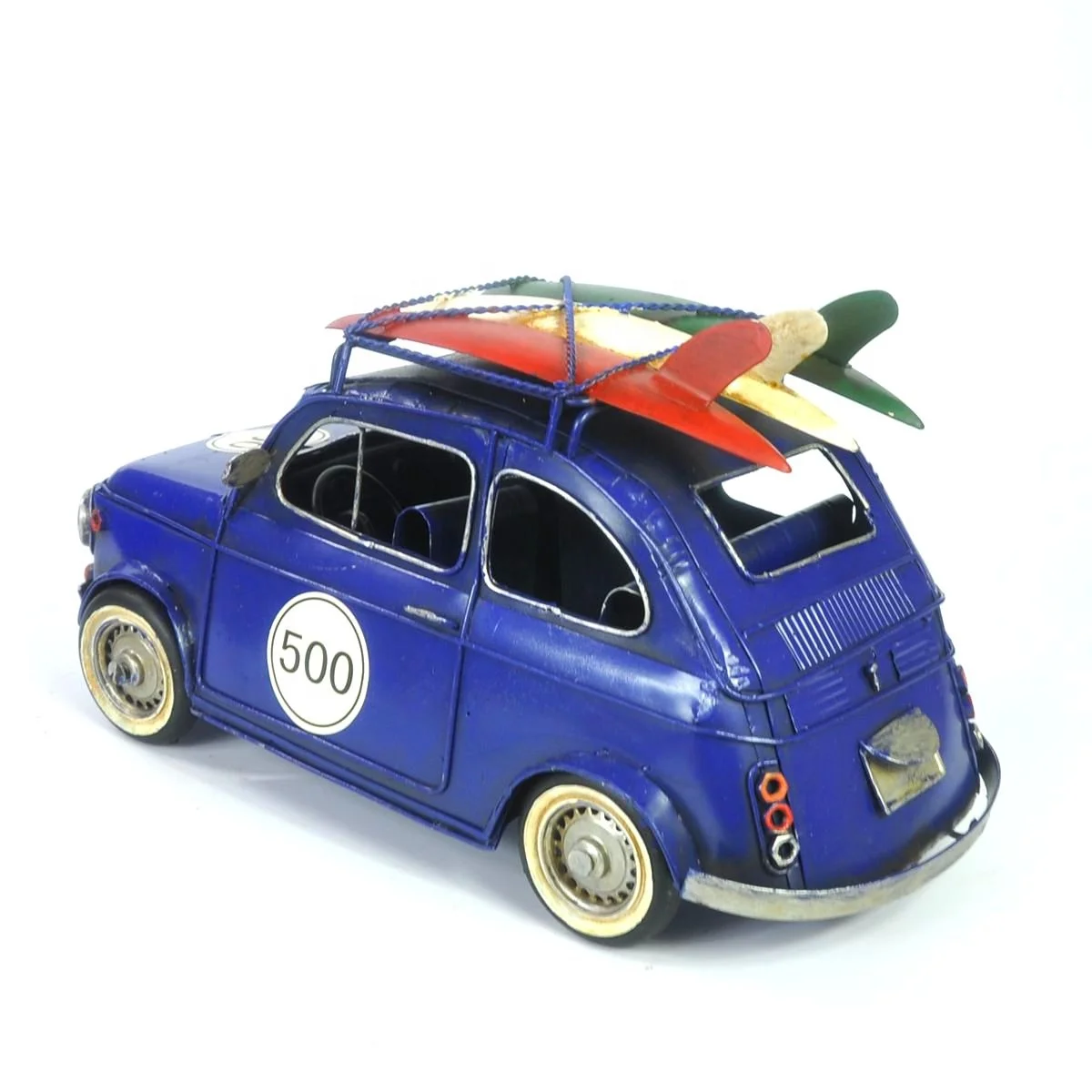 Handmade Vintage Miniature Car Model Iron Metal Crafts for Home Office Decor Welding Technique for Bar Pub Furnishing or Gift