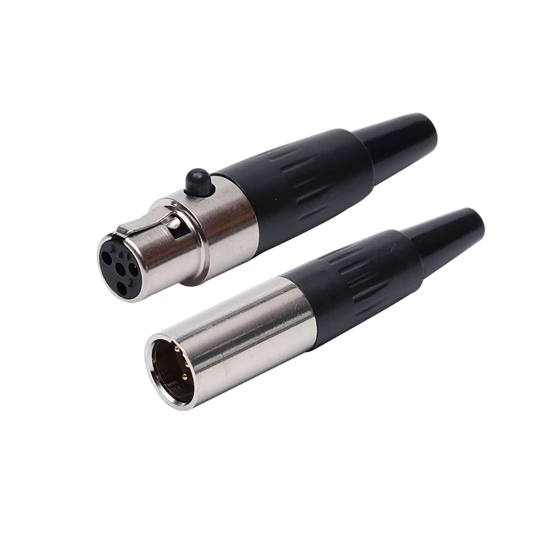 Mini XLR 4Pin male Female Jack Plug Soldering MIC Cable Wire Connector Small XLR Socket Microphone Plug Jack