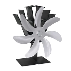 Hot Sell On Amazon Wish Ebay  Heat Powered Stove Fan ECO Wood Burning 7-Blades Black Stove Fan