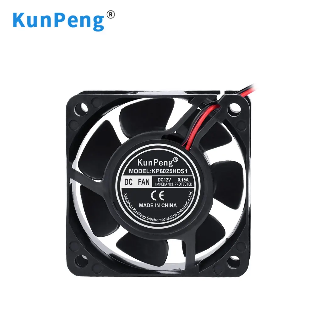 High Temperature Resistant Axial Silent PC Fan 24V 60x60x25mm 60mm DC 12V Brushless Cooling Fan