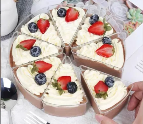 Transparent Recycled food packaging boxes PS Plastic box for cookie cake snacks