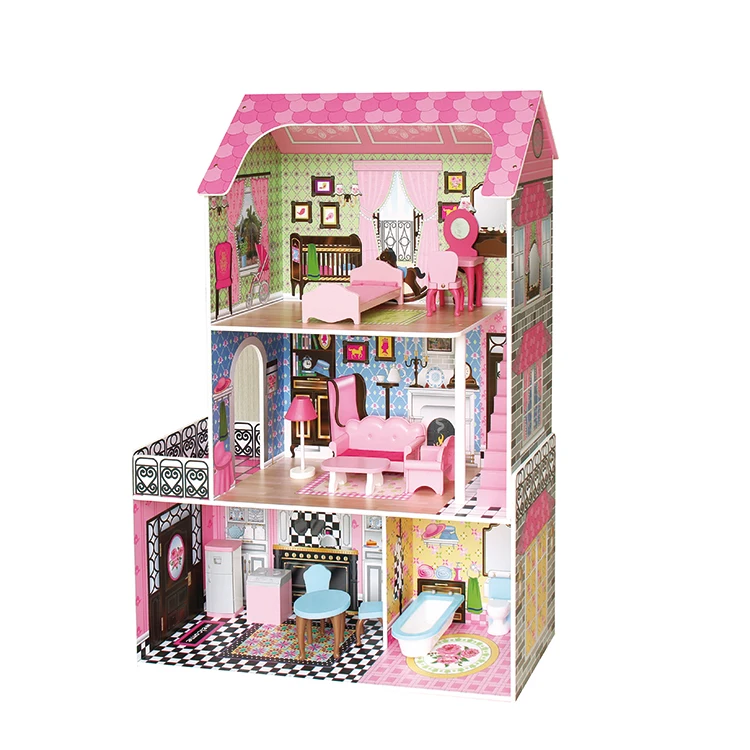Лидер продаж детский игровой Деревянный Кукольный дом маленькие игрушки для 18