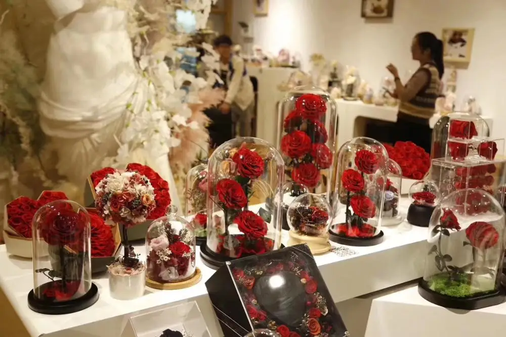 Grade A Last 5 Yeas Love rose Flora Best Quality Forever Preserved Eternal Rose in glass