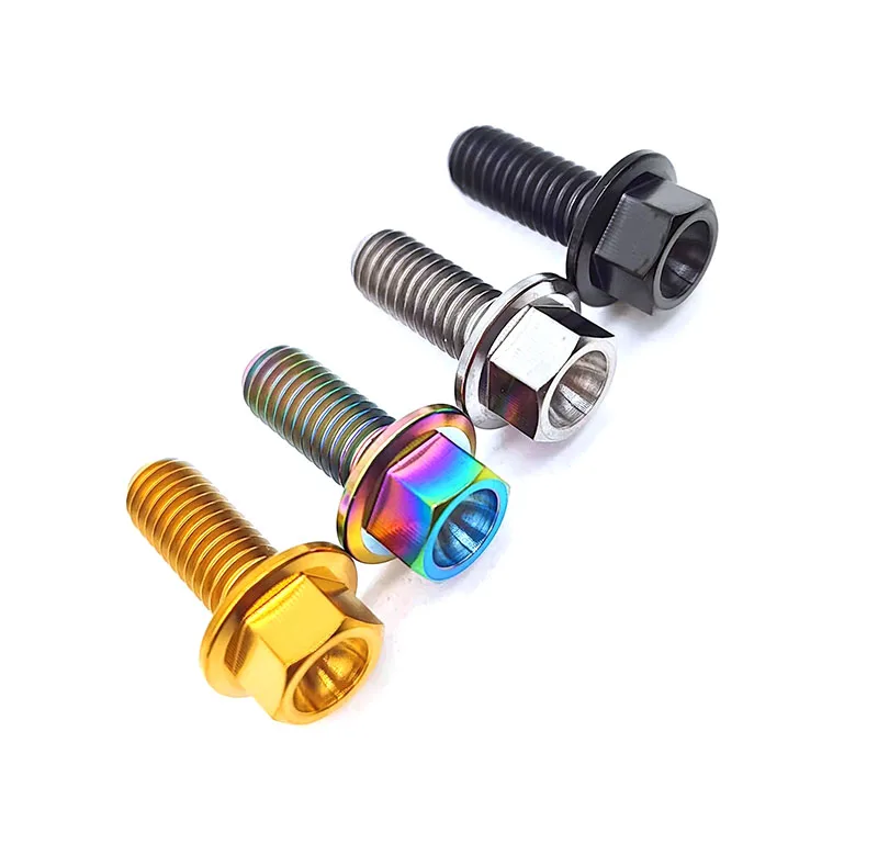 Titanium Bolt M5x8 10 12 15 18 20 25 30 35 40 45 50mm Gr5 Titanium Screw Ti Bolt For Bike Motorcycle