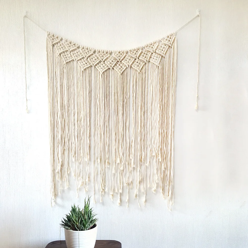 W013A Gorgeous outdoor Wedding backdrop curtain home decor living room macrame wall Hanging