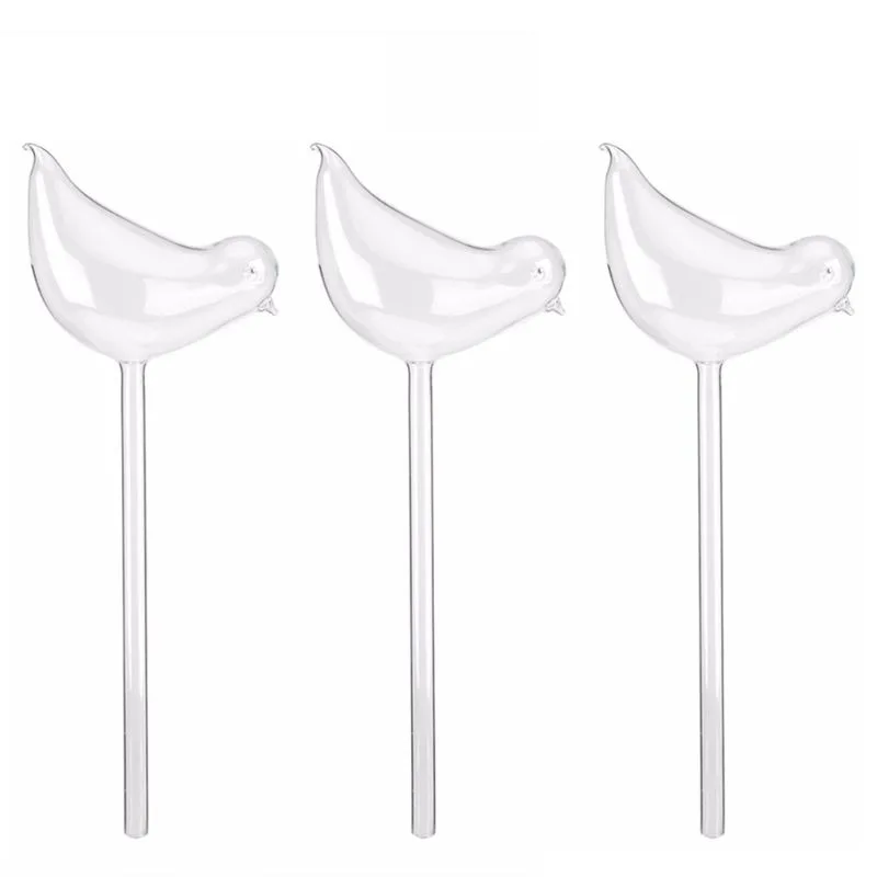 Plant Self Watering Globe Plants Water Bulbs Bird Shape Clear Glass Watering Device
