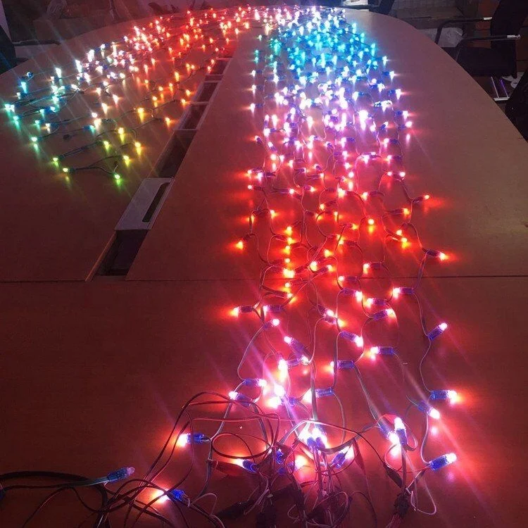 Programmable Led Christmas Lights 1903/2811ic DC5V/12V Flashing Effect LED Pixel Lights RGB Full Color Led Christmas Star Lights