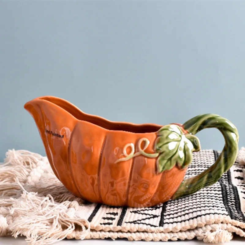 Home Decor Crafts Ornaments Lovely Ceramic Crafts Ceramic Pumpkin Halloween Pumpkin Plate And Jar