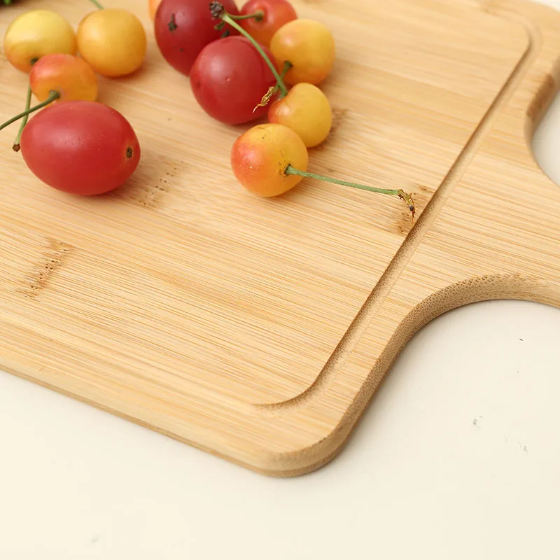Heavy Duty Round Wholesale Bamboo Cutting Wood Breakfast Board With Handle