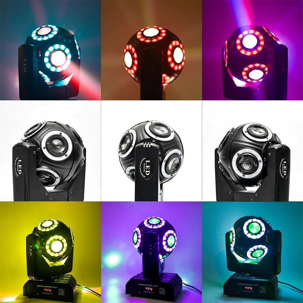 Led Dj Football Light Disco Moving Head Rotating Party Club Magic Ball Effect Light