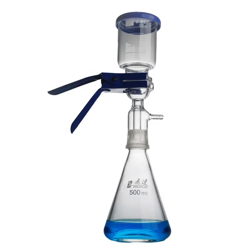 Lab Application  250/500/1000/2000/5000ml high borosilicate glass 47/50mm All Glass Laboratory filter bottle unit
