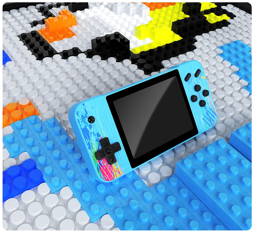 Oem Supplier Boys Gift Colorful Mini Retro Game Box 500 In 1 Video Player Handheld Game Console