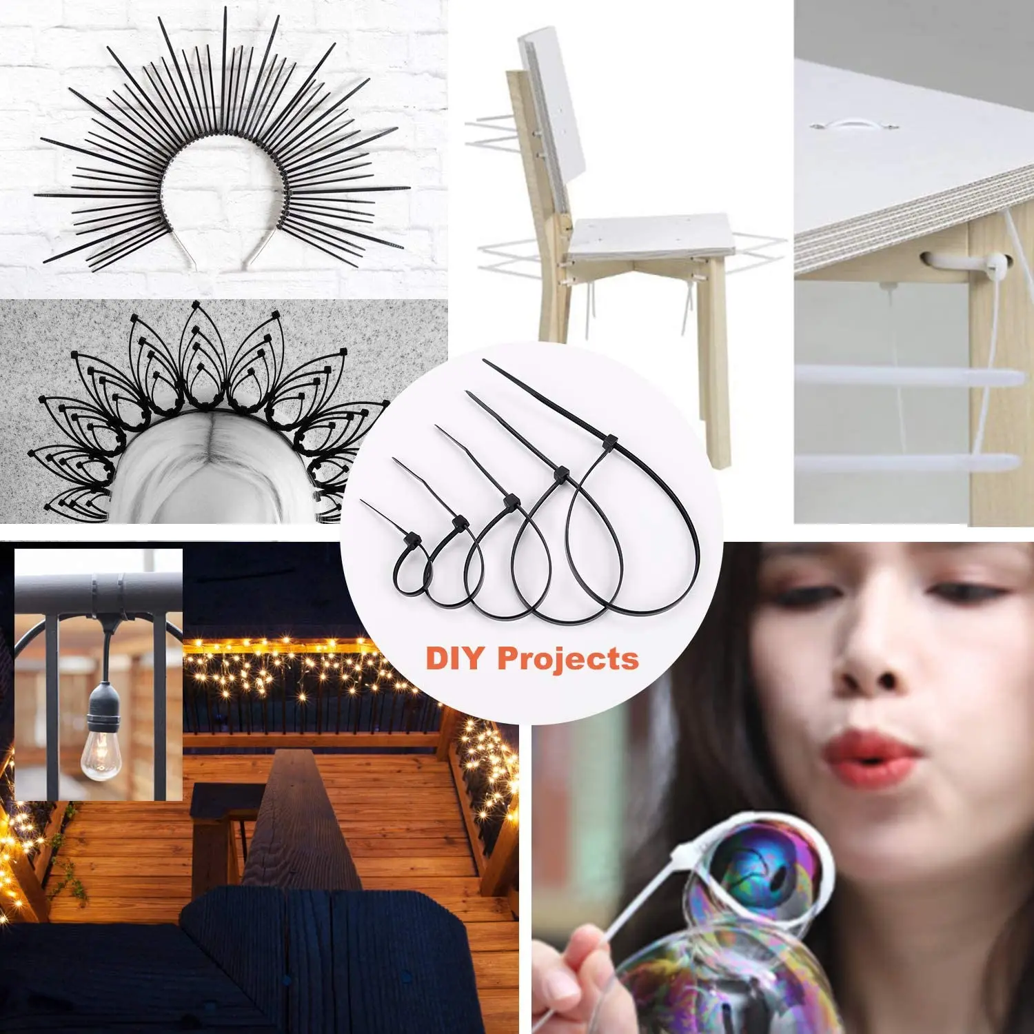 Zhengde  self locking PA66 cable clamp plastic Plastic wire Tie nylon cable zip ties