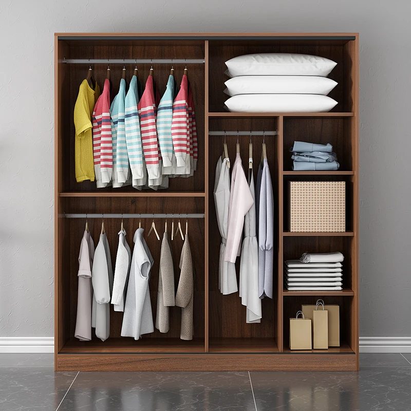 Factory Outlet Modern Fashion Minimalist Design Bedroom Sliding Door Wardrobe