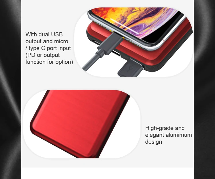 
Ice-Bingo Hot Sell 10000mah Mini Hidden White LED Light Quick Charging PD Power Banks 