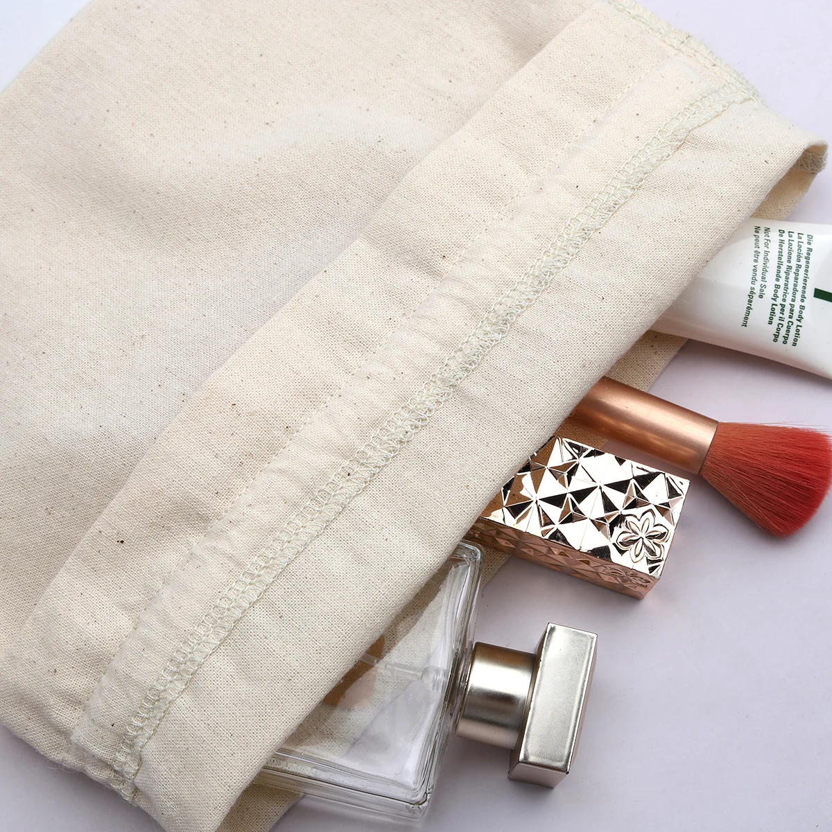 Custom Logo Embroidery Cotton Dust Bag for clothes packaging printed canvas pouch bag small pouch for packaging