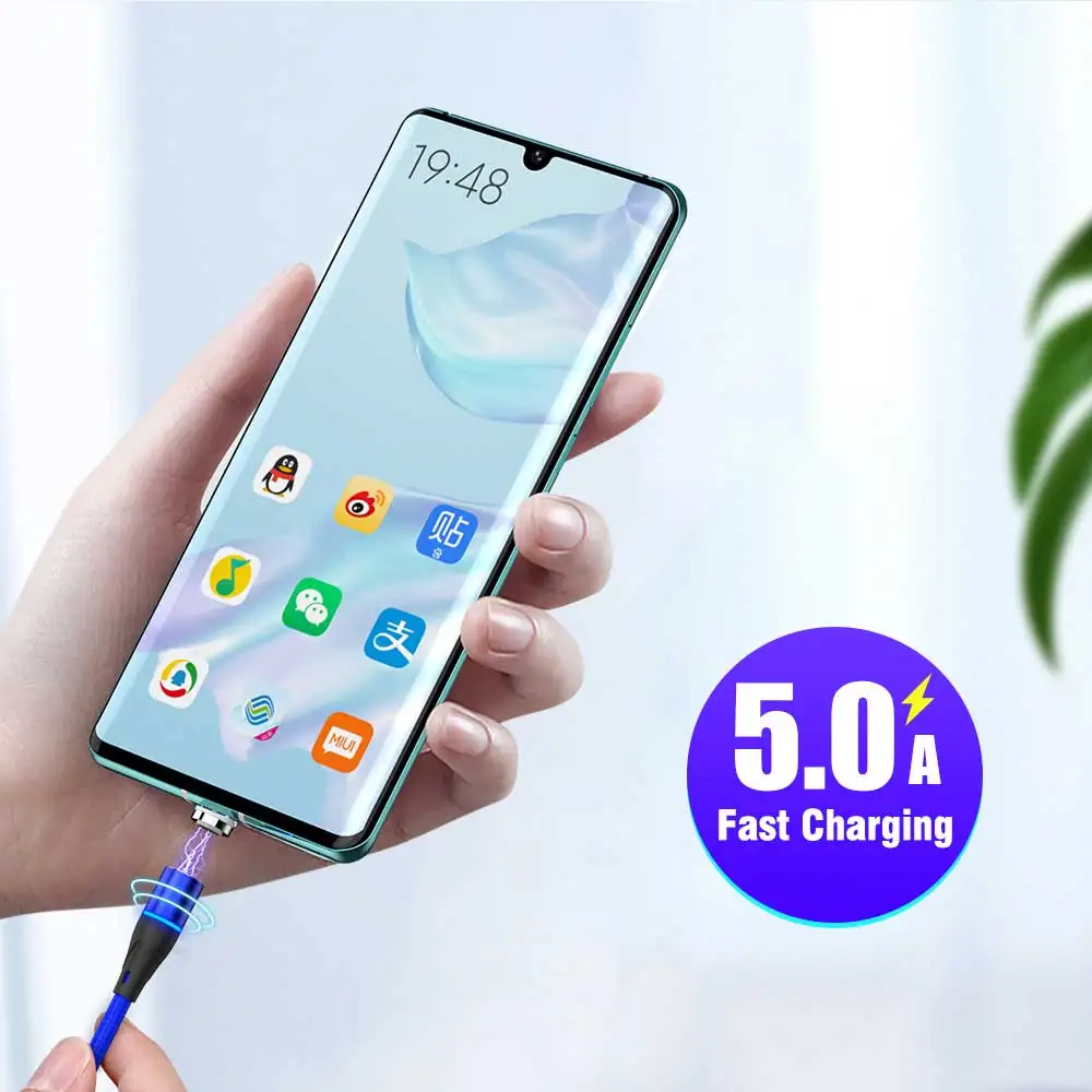 
IPSKY logo phone charging products Brand high speed charging 3 In 1megnetic charging cable 5a charging cable 