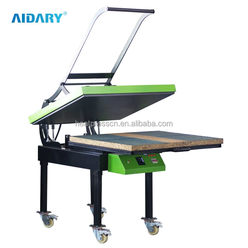 AIDARY 80cm X 100cm(31x39) Large Format Drawer Design Heat Press Machine CE Provided Flatbed Printer Digital Controller Manual