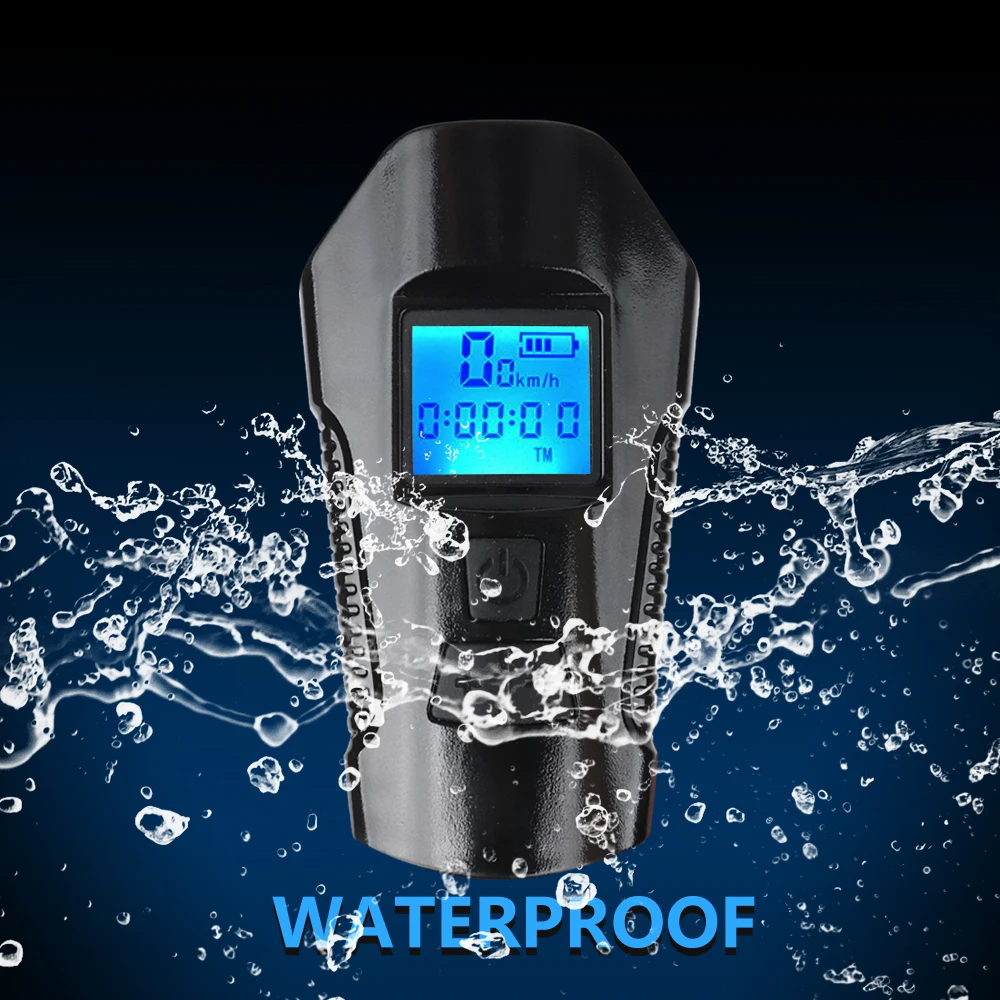 F23-0006 Waterproof Bicycle Headlight Electric Horn USB Charging Bell Light Multifunctional Rechargeable Bicycle Front Light