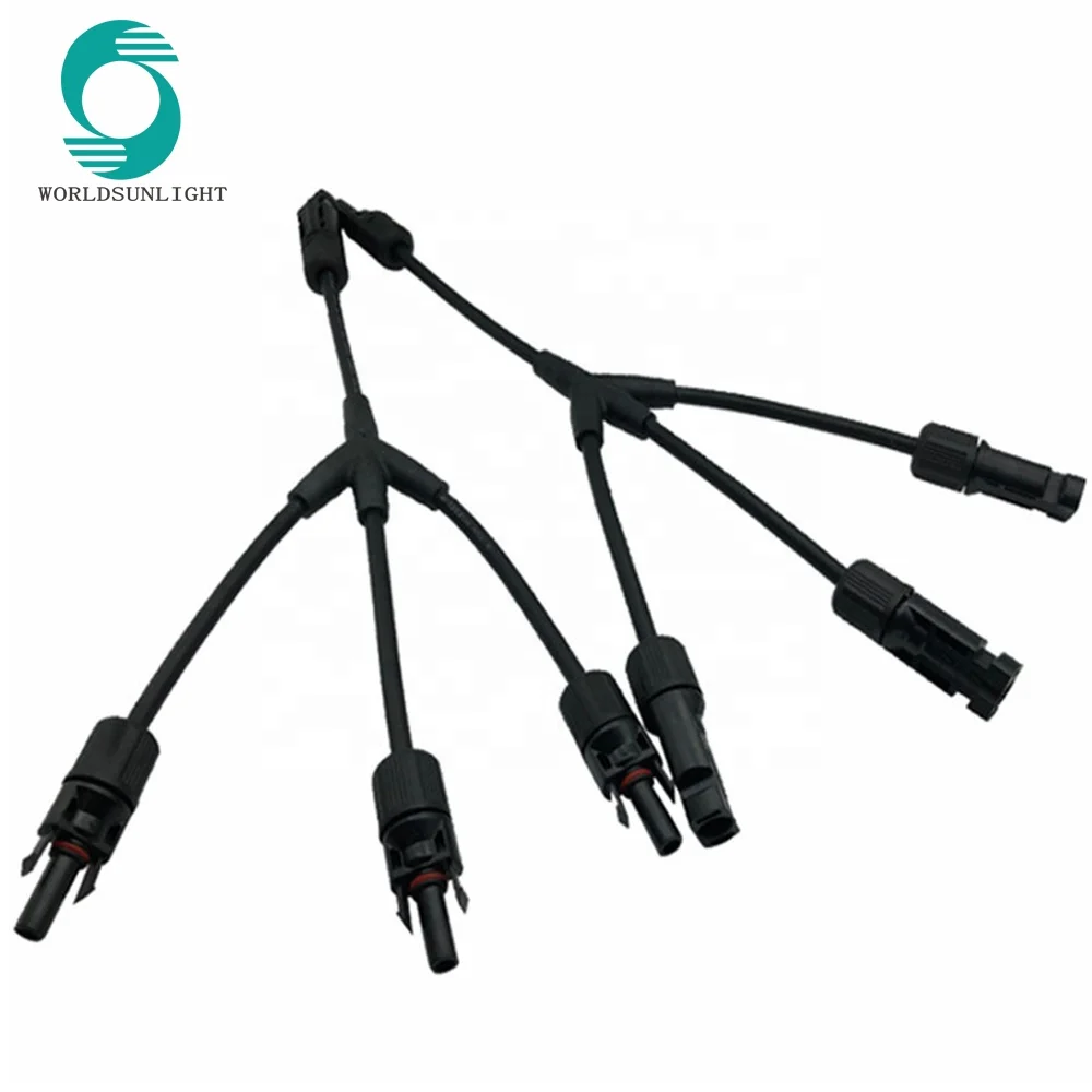WSPVCY3 водонепроницаемый IP67 DC 30A 1000V Y образный Солнечный соединитель от 1 до 3 вариантов солнечных кабельных соединителей параллельный