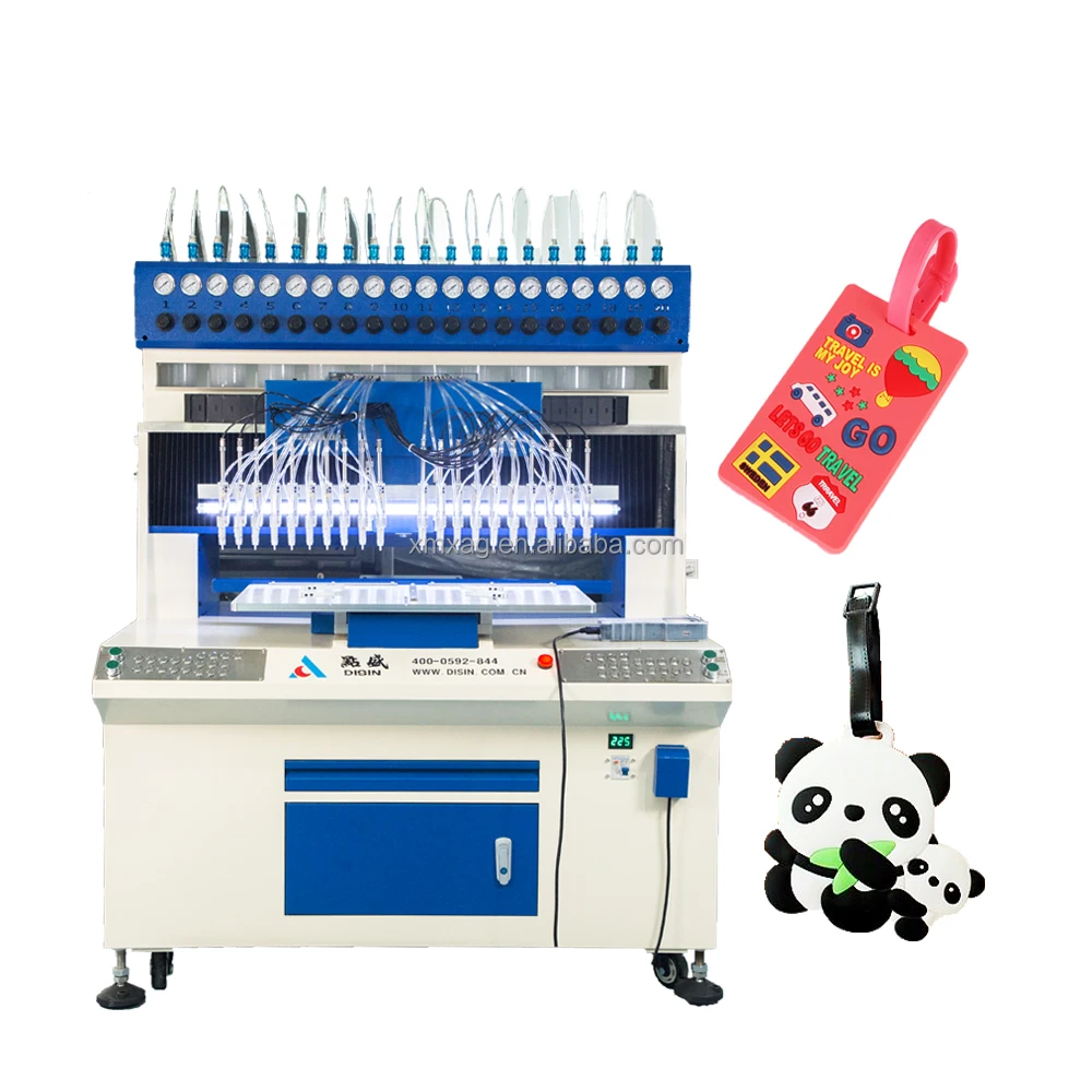 Pvc Key Chain Dispensing Machine Soft Pvc Garment Label Making Machine Zipper Puller dripping machine