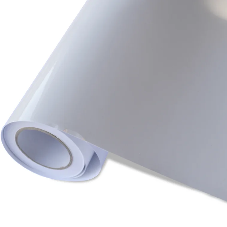 80 120 glossy matt white pvc self-adhesive vinyl , vinyl  self adhesive label sticker paper rolls factory